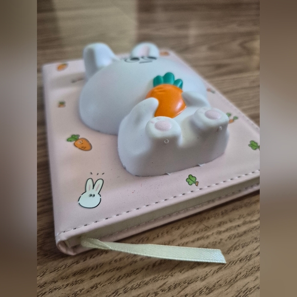 I Like Rabbit Pink Notebook with Squishy 3D Rabbit - Picture 2 of 8
